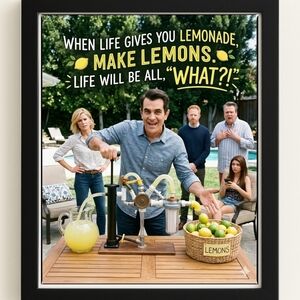 Humorous Framed Poster with Lemons